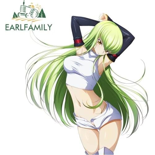 EARLFAMILY 13cm x 11.6cm for Code Geass C C Car Stickers Creative Simple Decals Scratch-Proof Windshield Trunk Decor Car Goods