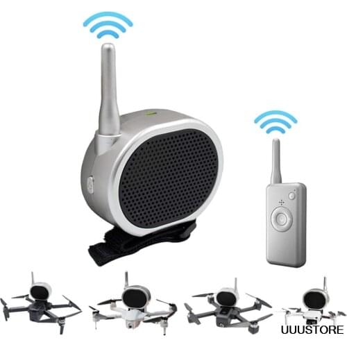 Drone Mounted Voice Amplifier Wireless Microphone Small Personal Pa Speaker with Bundle Strap for Drones Quadcopter