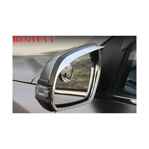 BJMYCYY 2PCS/SET Auto rearview mirror, rain eyebrow ABS decoration frame for Hyundai ix35 2018