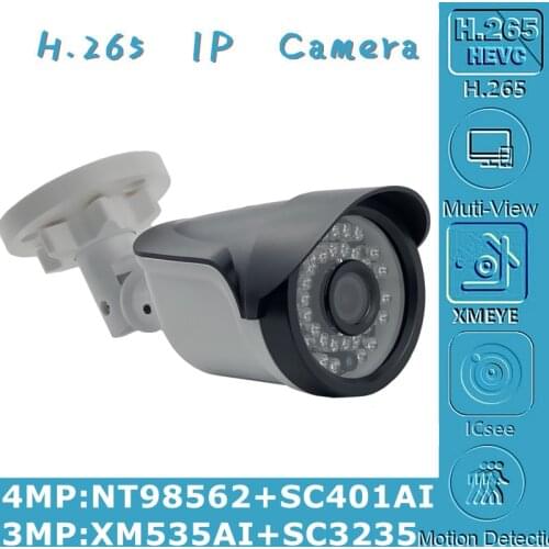 4/3MP H.265 IP Bullet Camera NT98562+SC401AI 2560*1440 36 LEDs Infrared Onvif CMS XMEYE IRC P2P RTSP Motion Detection Radiator