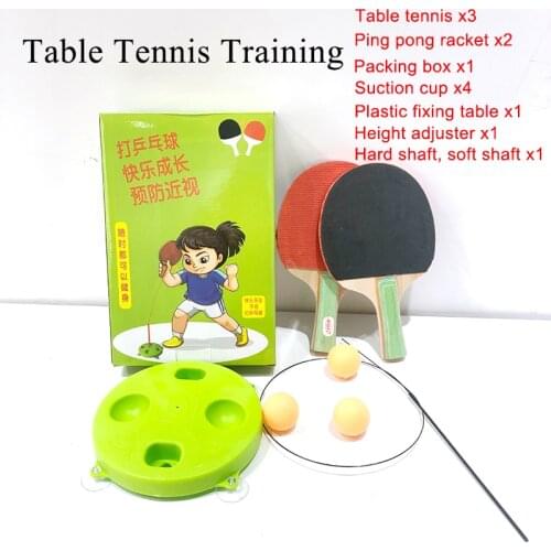 Childrens Ping Pong Paddle Trainer Single Home Indoor Entertainment Center Table Tennis Rubber Elastic Soft Sports Training Toy