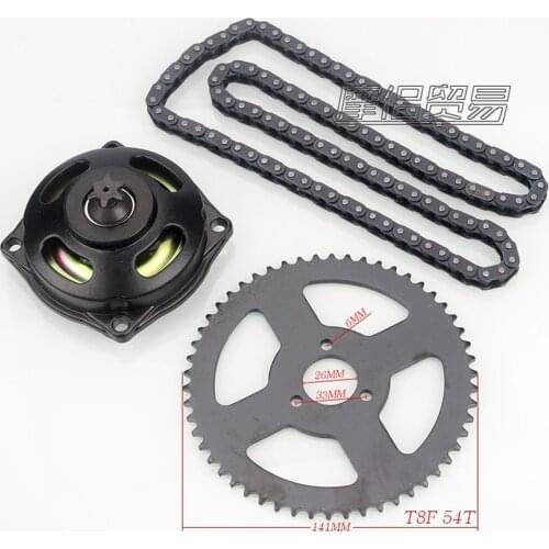 1 Set 49CC Mini Pocket Bike Moto Drive System T8F Chain with Gear Box And Rear Sprocket motorcycle gear accessories mini moto