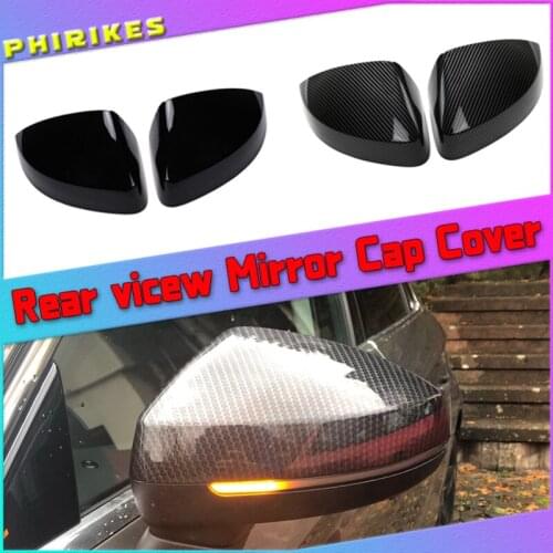Pair for Audi A3 S3 8V RS3 Side Wing Mirror Covers Caps (Carbon Look) 2017 Replace 2015 2016 2018 2013 2014 2019