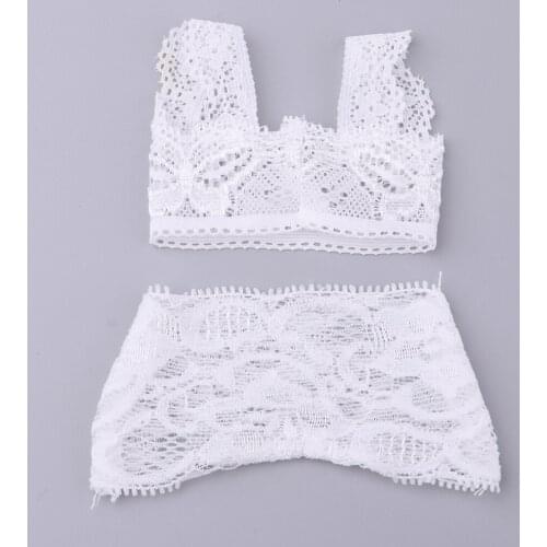 White Lace Underwear Brief Set For 1/4 Girl Dolls Clothes Accessory