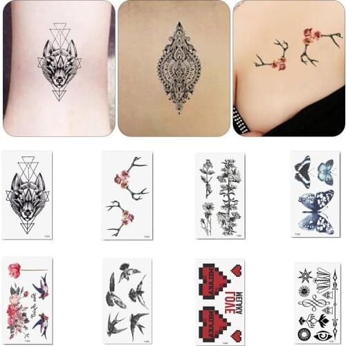 Fashion Unique Flower Animal Waterproof Temporary Tattoo Stickers Body Art Gift