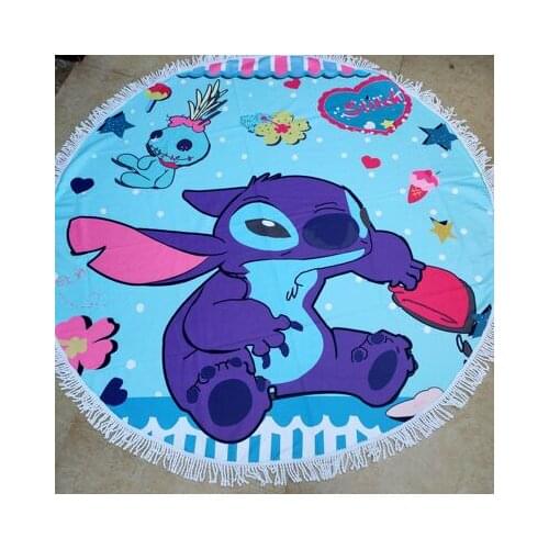 Disney Stitch 150CM Anime Figures Cartoon Product Cosplay Accessories Bath Towel Washcloth Unisex Gift