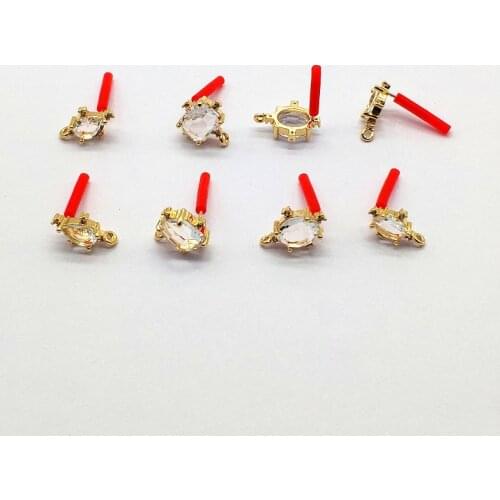 New arrival! 50pcs ( Silver Pin ) Cubic Zirconia/glass Ear Stud for Hand Made Necklace DIY parts,Jewelry Findings & Components