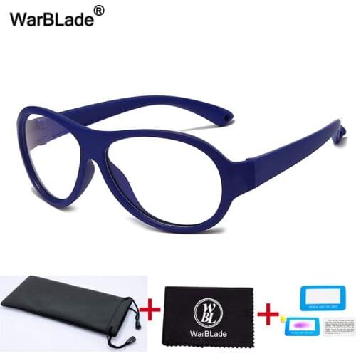 WarBLade Anti blue Light Kids Glasses Children Soft Optical Frame Glasses Boys Girls Computer Transparent Blocking Eyeglasses