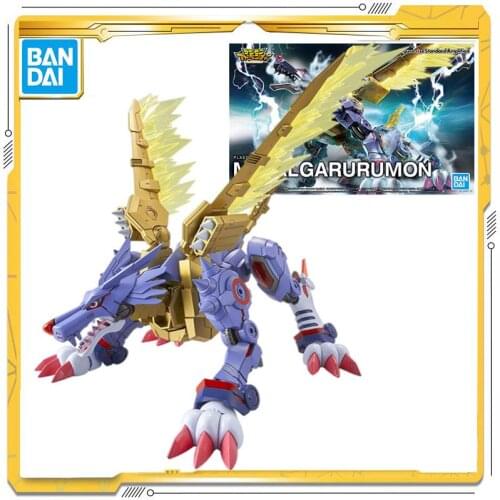 Original Bandai Digimon Monster Figure-Rise Standard Metalgarurumon Anime Action & Toy Figures Model Toys for Children