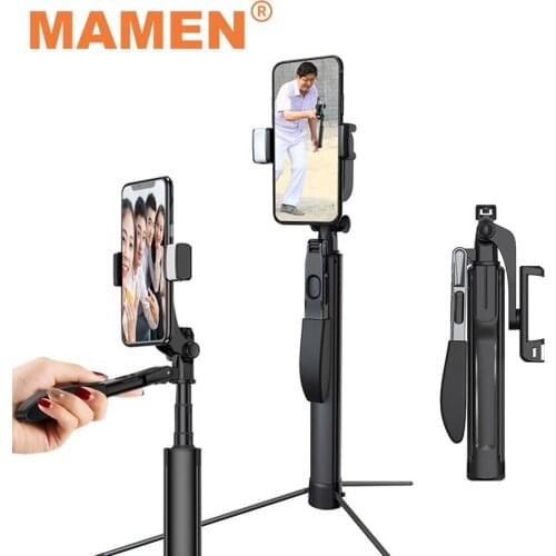 MAMEN Handheld Video Shooting Gimbal Stabilizer with Bluetooth Remote Control for Phone Automatic Balance Selfie Stick Tripod