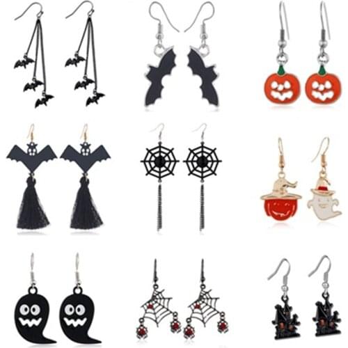 Funny Halloween Bat Earrings Fashion Earrings For Women 2021 Earring European And American Punk Halloween Party Jewellery