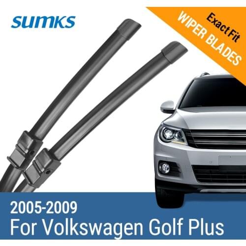 SUMKS Wiper Blades for Volkswagen Golf Plus 28"&28" Fit Side Pin Arms 2005 2006 2007 2008 2009