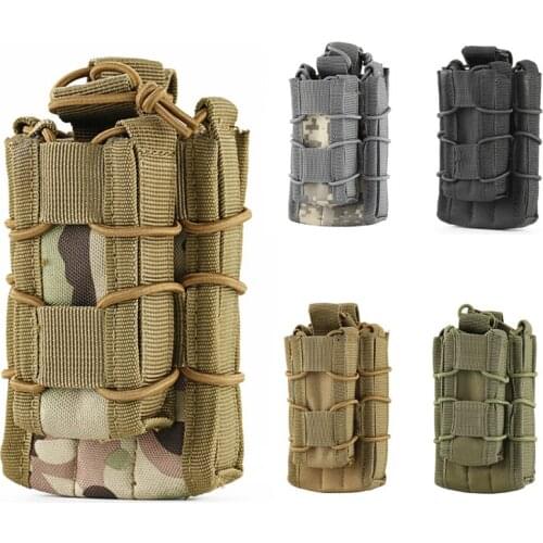 MOLLE Open Top Double Layer Magazine Pouch Rifle Pistol Gun Mag Pouch Cartridge Accessories Pouch Hunting Bag