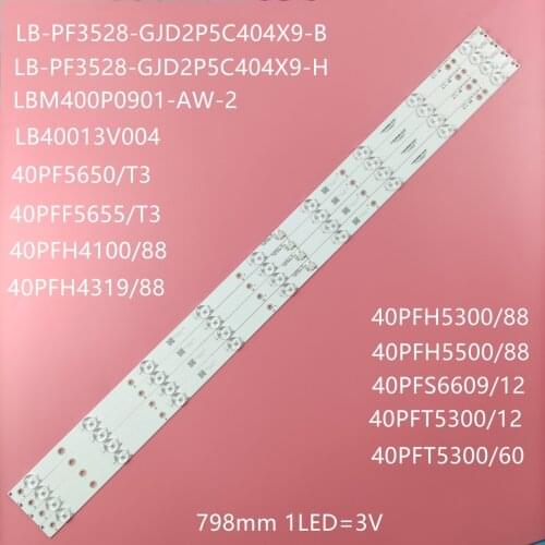 LED strip 9lamp For 40PFL1643/T3 LD40E01M T4002M 40" TV LED-40B800 LB-F3528-GJ40409-H G TPT400LA-J6PE1 LB-PF3528-GJD2P5C404X9-B