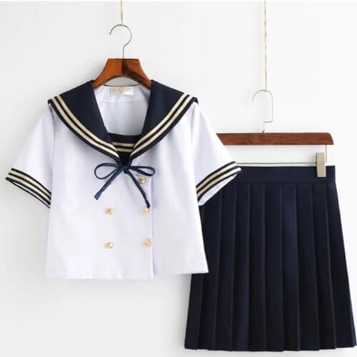 Chorus performance school JK uniform dress long sleeve shirt pleated skirt sailor suit winter Japanese school girl student unifo