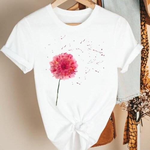 Women Clothes Casual Watercolor 90s Style Cartoon Summer Short Sleeve Print Fashion Tshirt Female Tee Top Graphic T-shirt