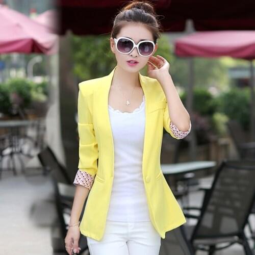 Women The New high quality Autumn Spring Womens Blazer Elegant fashion Lady Blazers Coat Suits Female Big code Jacket Suit