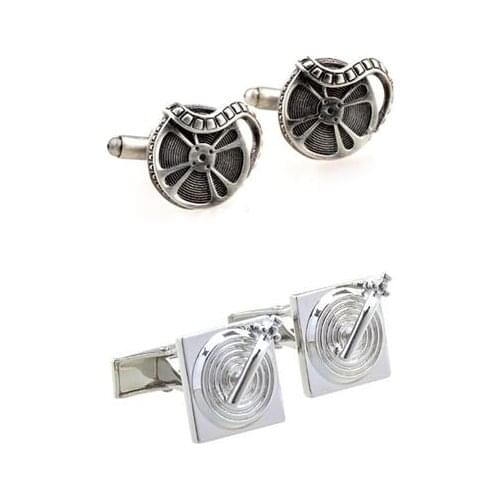 10pairs/lot Vintage Film Projector Cufflinks Movie Projector Retro Gramophone Cuff Link Mens Jewelry Accessory Wholesale