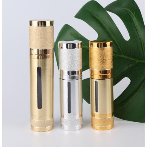30ml silver/gold plastic airless bottle for serum/lotion/emulsion/gel/essence/toner/whitening liquid refillable cosmetic packing