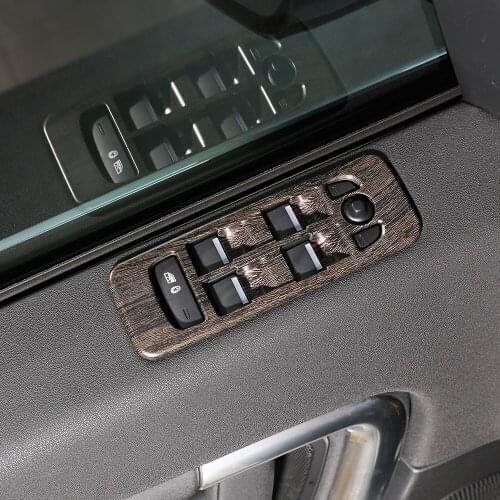 4 Pcs For Land Rover Discovery Sport 2015-2018 ABS Oak Grain Window Lift Button Frame Trim Car Accessories