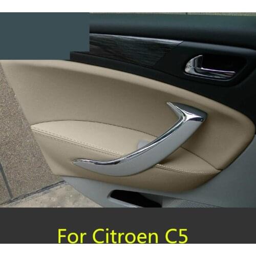 8PCS/SET Microfibre Leather Interior Doors Panel and Armrests Cover For Citroen C5 AAB129
