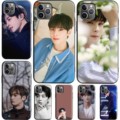 Cha EunWoo Korean Case For iPhone 11 12 Pro Max mini 6S 7 8 Plus X XR XS Max SE 2020 Soft TPU Coque