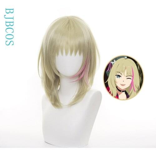 Wonder Egg Priority Rika Kawai Cosplay Wig Short Heat Resistant Synthetic Hair Women Party Role Play W
