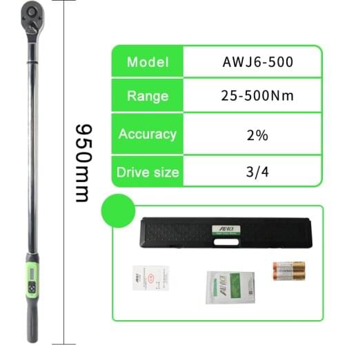 3/4 500 Nm 368.7 Ft.Lb Digital Torque Wrench With Nacklight