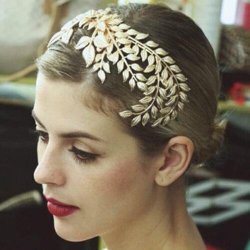 2019 Vintage European Design Crystal Bridal Hair Comb Gold Tiara Leaves Wedding Accessories Baroque Style Head wear FH1