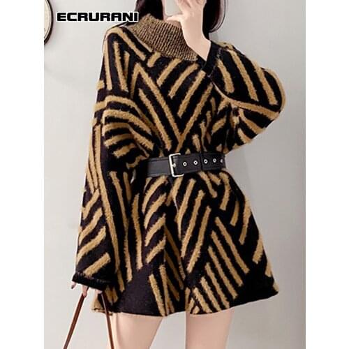 Модные трикотажные платья ECRURANI China At AliExpress