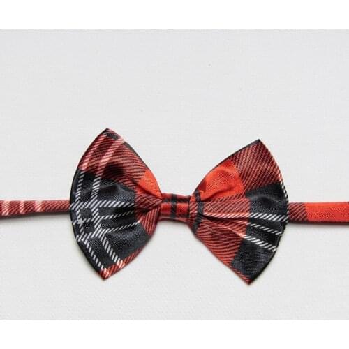 2019 (5pcs/lot) Red Plaid boys' Bowtie Polyester baby tie for kids butterflies Neckties