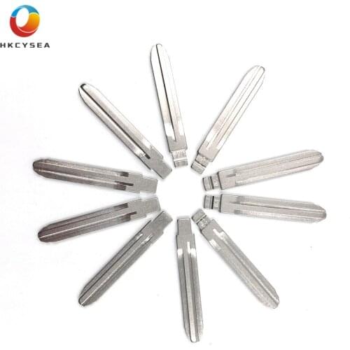 HKCYSEA 10/50/100pcs/lot Metal Blank Uncut Flip KD VVDI JMD Remote Key Blade Type #02 TOY43FH for Toyota Key Blade