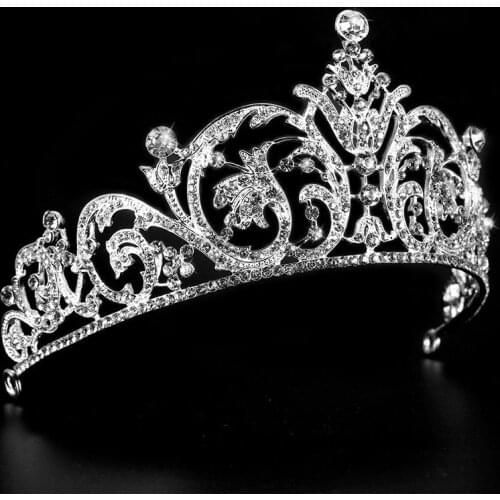 Crystal Bridal Wedding Crown Princess York Tiara Queen Diadem for Birthday Prom