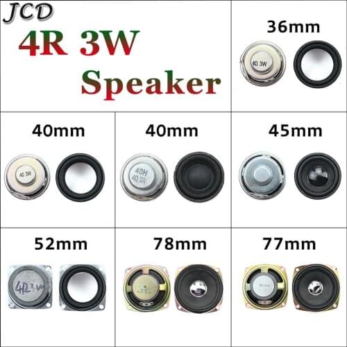 JCD Speaker Horn 3W 4R Diameter 36mm 40mm 45mm 52mm 78mm 77mm 40CM Mini Amplifier Rubber Gasket Loudspeaker Trumpet