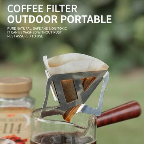 Coffee Drip Rack Portable Stainless Steel Folding Filter For Camping Coffee Maker Hand Punch Coffee Filter Outdoor Equipment