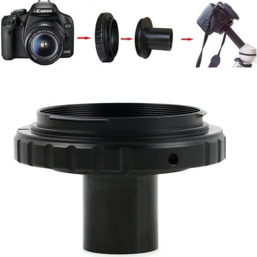 Biological Microscope Mount Adapter (T-mount ) + T2 Lens Adaptor Ring 23.2mm Eyepiece Ports For Canon Nikon EOS SLR Camera