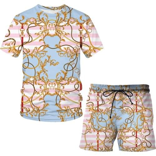 Summer Suit 3D Luxury Printed T-Shirt Shorts Hip Hop Man / Woman Tops Tee Clothes Childrens Short Sleeve Sets 2021 Fashion hot