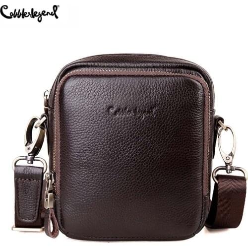 Cobbler Legend Mens Bags High-quality Soft Leather Male Casual One-shoulder Messenger Bags Retro Crossbody Bag New Handbag