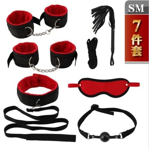 Sex Handcuffs Collar Whip Gag BDSM Bondage Rope Erotic Adult Sex Toys For Woman Couples S0868
