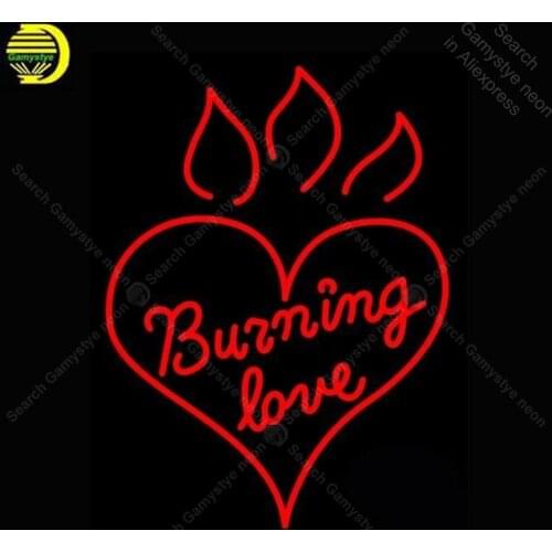 Neon Sign for Burning Love Neon Bulb sign handcraft Signboard Hotel Dropshipping personalized Neon light sign Light up wall