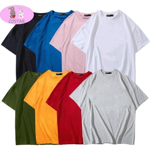 COSTAR Monochrome Cotton Soft Wearing Fashion T-shirt Harajuku Unisex Tees