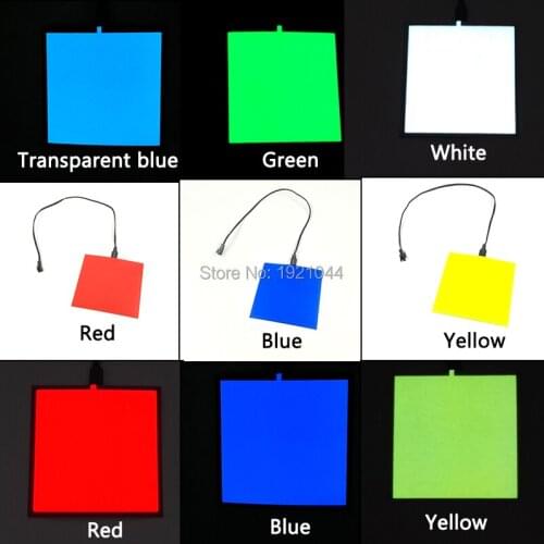 6 Colors Choice 10X10CM Without inverter el sheet el panel for dispaly,holiday,car,house,model,festival and Party Decoration
