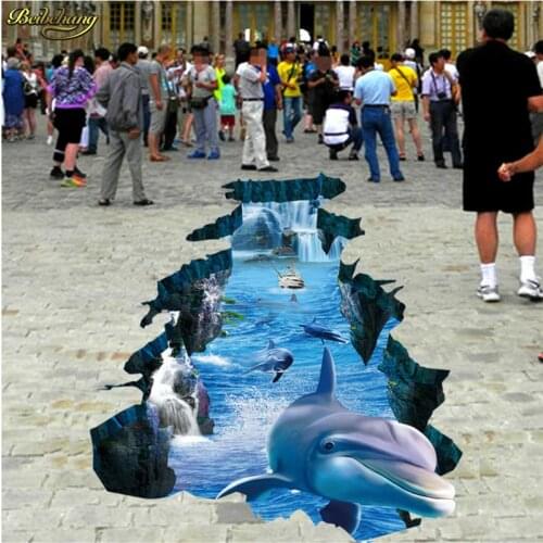 Beibehang Custom Photo Wallpaper Floor Cover Painting Ocean World 3D Floor 3D Outdoor Painting papel de parede