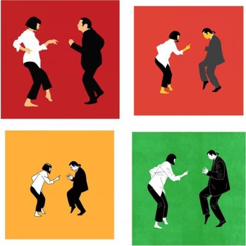 Classic Movie Pulp Fiction Poster Canvas Painting Poster and Prints Wall Art Pictures for Bedroom Decor Frameless