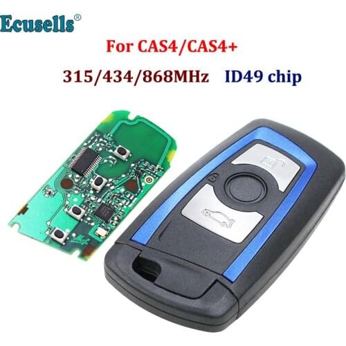 Keyless 3B Remote Key 315MHz YGOHUF5662,434MHz HUF5767,868 MHz HUF5661 For BMW 5 7 F Series X5 X6 F30 CAS4 CAS4+ Blue ID49 chip