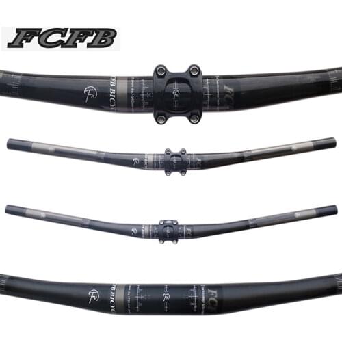 Full carbon fiber handlebar mtb bicycle handlebar 31.8mm Mountain bike carbon handlebars 4 upsweep 9backsweep