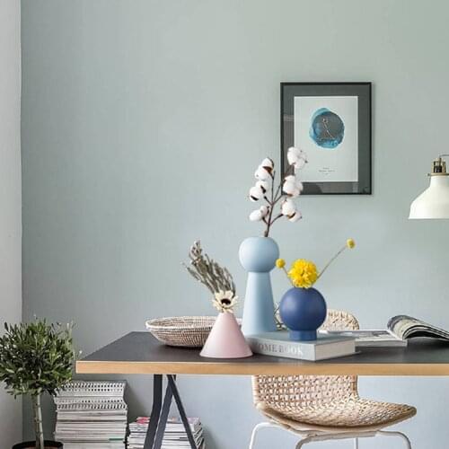 Scandinavian Morandi Ceramic Vase Tabletop Art Flower Arrangement Dry Flower Vases Fashion Wedding Home Decoration Accessories