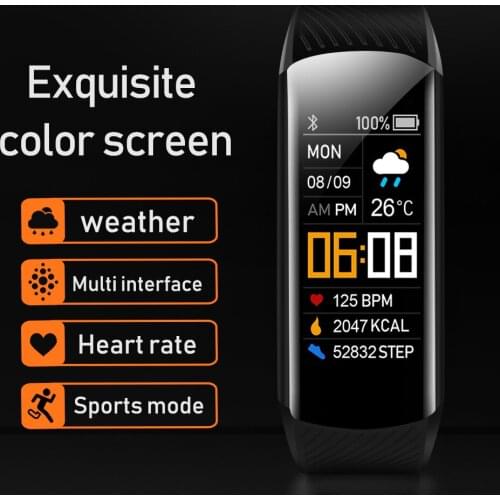 Smart Band Watch Fitness Tracker Bracelet Waterproof Ip67 Heart Rate Monitor Smart Bracelet Blood Pressure Monitor C5S