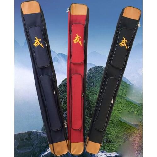 New Top quality Oxford embroidery wu wushu knifetai chi kendo kung fu bag doulbe layer martial arts sword bags 110cm