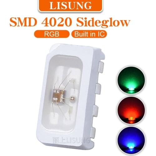 1000pcs/bag 5V 4020 RGB Led Chip Individually Addressable SK6812 Mini SK6812 LED Chip WIith Ic Digital Pixels WS2812B Lamp